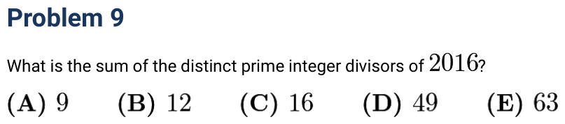 2016 Problem 9
